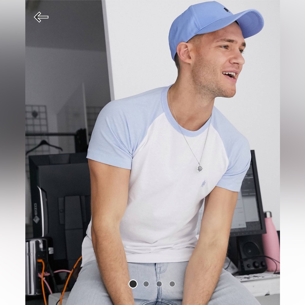 Men’s Large Raglan Baseball Tee Shirt